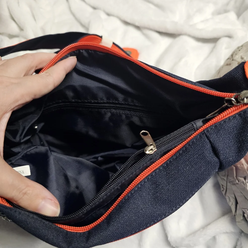 Auburn University Tigers Blue And Orange Textured Crossbody Bag